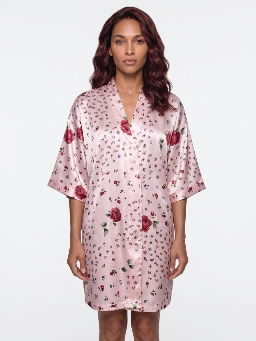Secret Treasures Floral Pink Romantic Women’s Intimate Robe Size Small